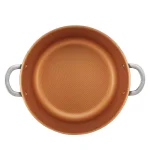 Ayesha Curry Ayesha Home Collection 10 Qt. Hard-Anodized Aluminum Nonstick Stock Pot with Glass Lid, Charcoal Gray thumbnail 2