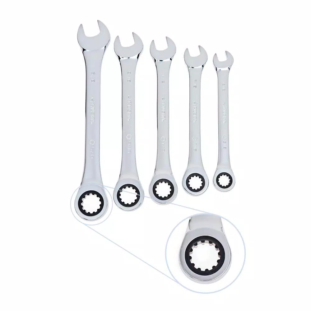 Husky 10-Piece Ratcheting Combination Wrench Set, SAE and Metric