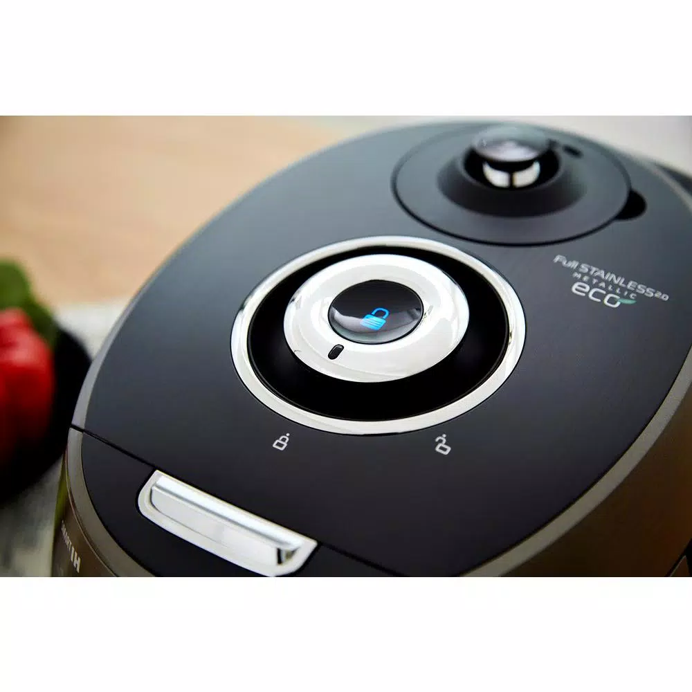 Unbranded Cuckoo 6-Cup Induction Heating Pressure Rice Cooker, Full Stainless Eco 2.0, Dark Gray