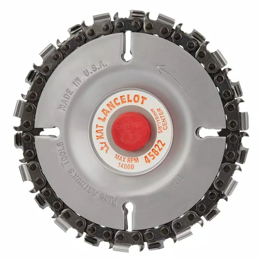King Arthur's Tools Lancelot 4 in. 22-Teeth Steel Chainsaw Blade for Woodcarving and Angle Grinders