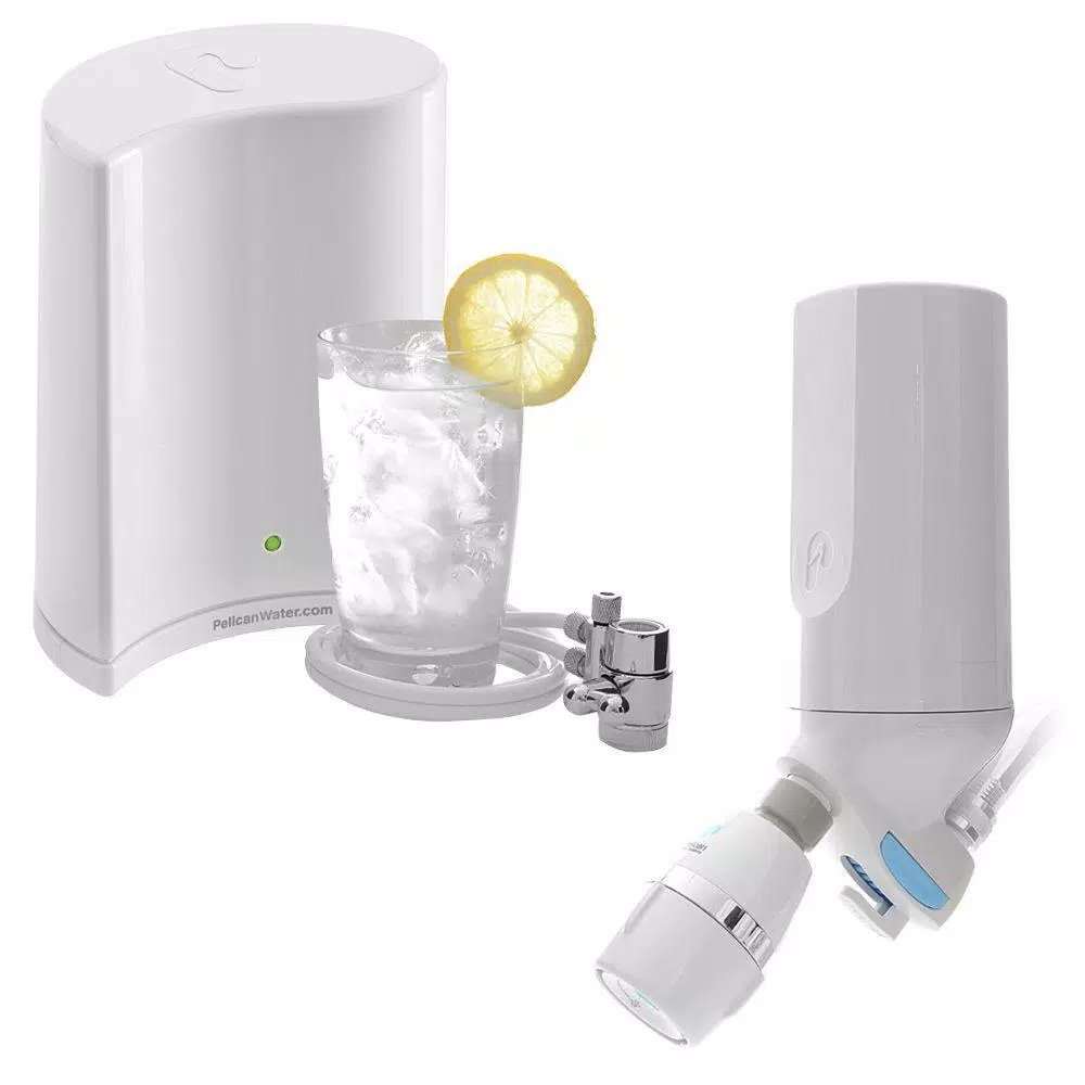 Pelican Water Pelican 3-Stage Shower and Countertop Drinking Water Purification System Combo