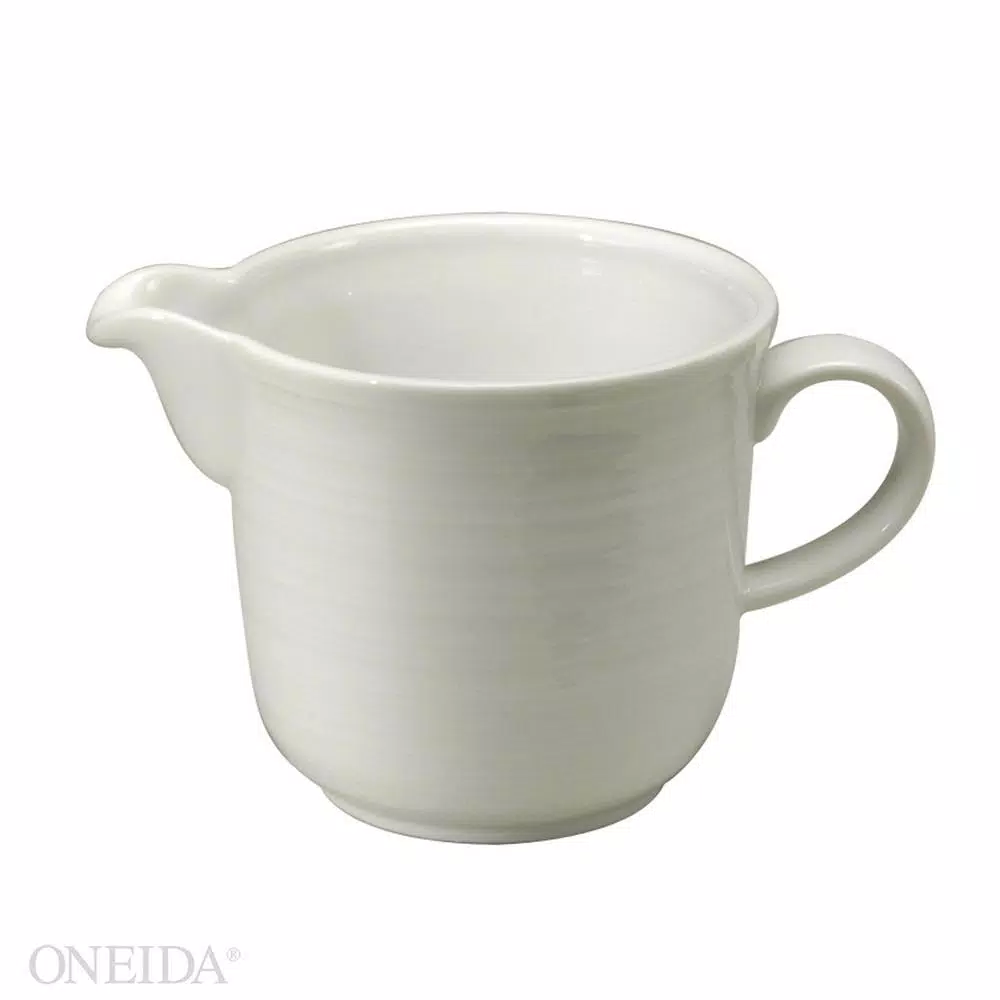 Oneida Sant Andrea Botticelli 6 oz. White Porcelain Creamer, Set of 36