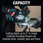 Makita 18V LXT Cordless 5-3/8 in. Metal Cutting Saw Kit with 2 5.0 Ah Batteries and Rapid Optimum Charger thumbnail 9