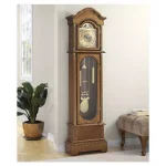 Unbranded Traditional 72 in. Oak Floor Standing Grandfather Clock with Westminster Chime thumbnail 1