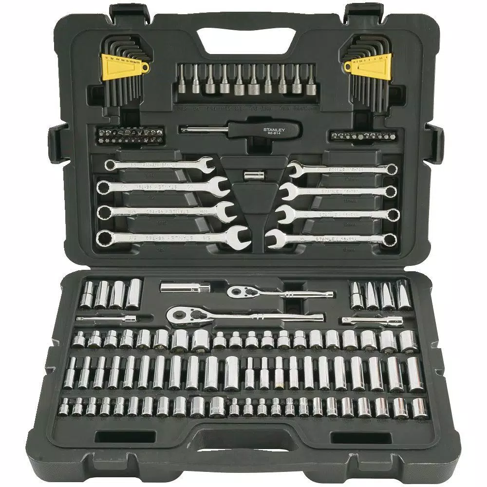 Stanley 145-Piece Mechanics Tool Set with 1/4 in. and 3/8 in. Drive Ratchets
