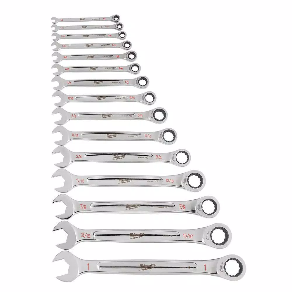 Milwaukee 30-Piece SAE and Metric Ratcheting Combination Wrench Set
