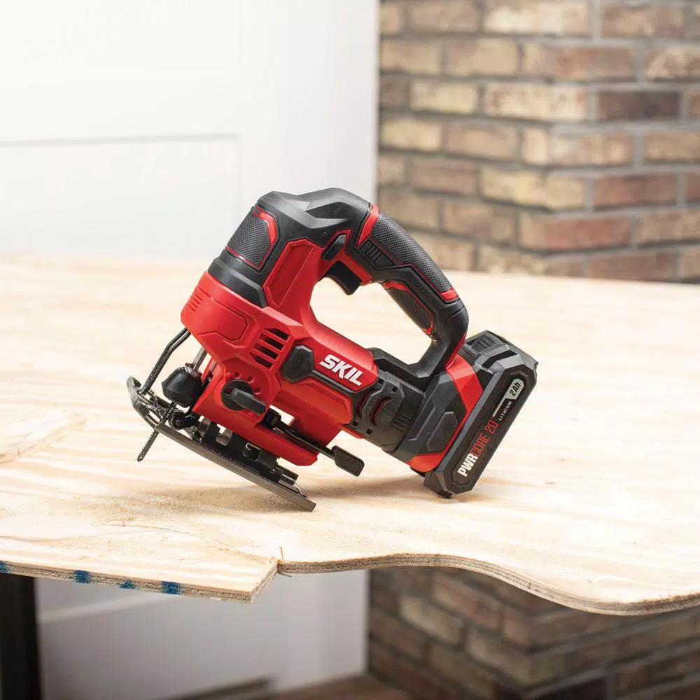 SKIL 20V PWRCORE Cordless Jigsaw Kit with 2.0 Ah Battery and Charger
