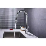 Vanity Art 7.6 in. Single-Handle Pull-Down Sprayer Kitchen Faucet in Polished Chrome thumbnail 3