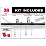 Milwaukee 36-Piece SAE 3/8 in. Drive Ratchet and Socket Set with 8-Piece Screwdriver Set thumbnail 5