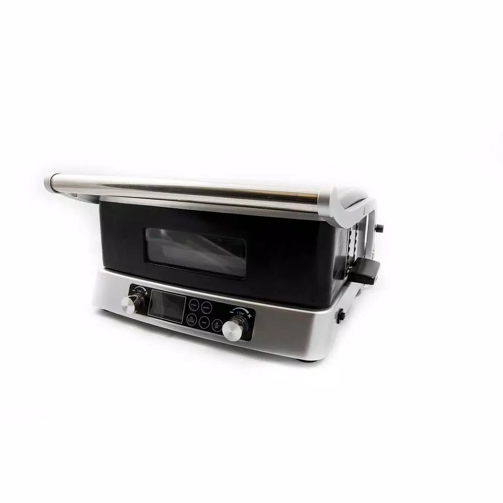 NuWave Jubilee Double Indoor Grill, 1800W Stainless Steel Smokeless Countertop Grill with Drip Tray