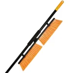 Alpine Industries 24 in. Yellow Indoor Outdoor Push Broom, Heavy Duty Multi-Surface (3-Pack) thumbnail 2