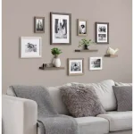 Kate and Laurel Bordeaux Rustic Farmhouse Gallery Wall Frame and Shelf Set, 10-Piece Multi/Gray Wood Collection thumbnail 7