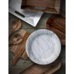 Unbranded Carrara Handle Melamine Serving Tray, White Rectangle Platter thumbnail 3