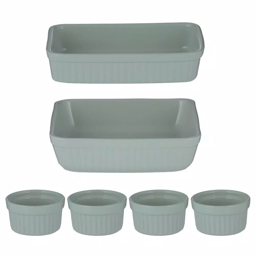 Mason Cash Classic 6-Piece Pistachio Stoneware Bakeware Set
