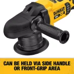 DEWALT 20V MAX XR Cordless Brushless 5 in. Variable Speed Random Orbit Polisher Kit with (2) 5.0 Ah Batteries & Charger thumbnail 4