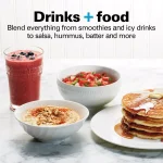 Hamilton Beach MultiBlend 950W 6-Speed Blender System with 52 oz. Glass Jar, Food Chopper, and Travel Jar thumbnail 6