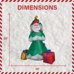 Fraser Hill Farm 20 ft. Christmas Tree Inflatable with Santa and Gifts, Pre-lit Outdoor Holiday Decoration thumbnail 3