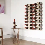 DI PRIMA USA Eagle Edition 16 Bottle Wall Mounted Wine Rack - Double Row, Brown thumbnail 3