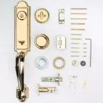 Baldwin Prestige Avendale Single Cylinder Handleset with Alcott Knob, Lifetime Polished Brass, SmartKey Security thumbnail 10