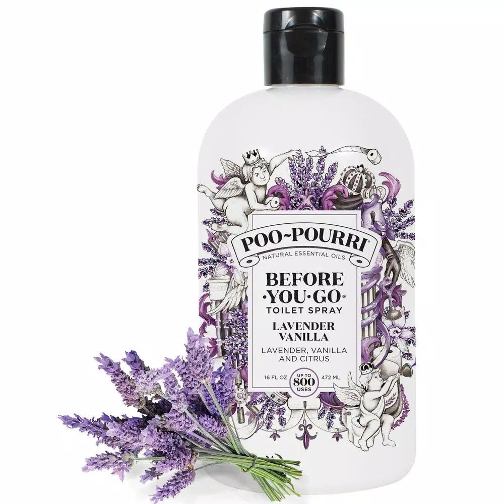 POO POURRI Poo-Pourri Lavender Vanilla Toilet Spray Air Freshener, 16 oz. Refill