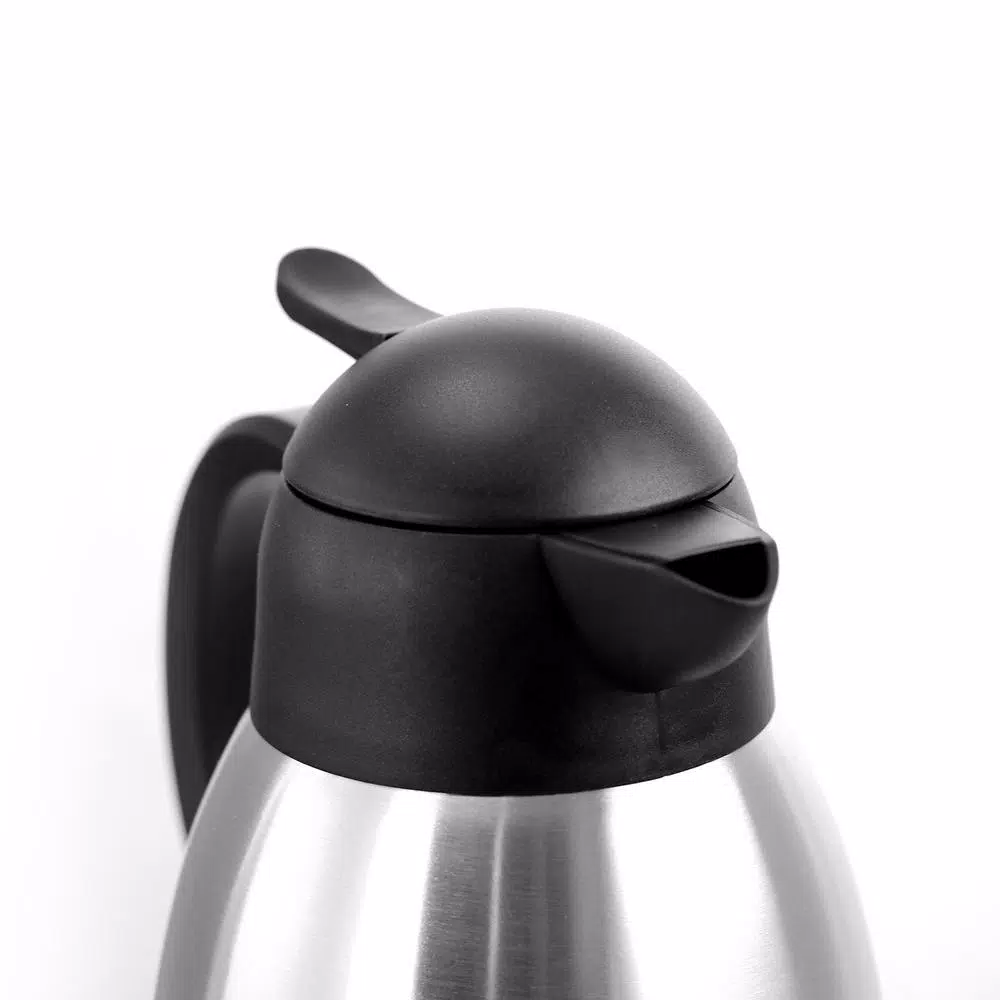 MegaChef 67.6 fl. oz. Stainless Steel Thermal Beverage Carafe with Black Lid