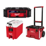 Milwaukee M18 PACKOUT Radio/Speaker with Charger, 22 in. Rolling Tool Box & 16 Qt. Cooler Kit thumbnail 1