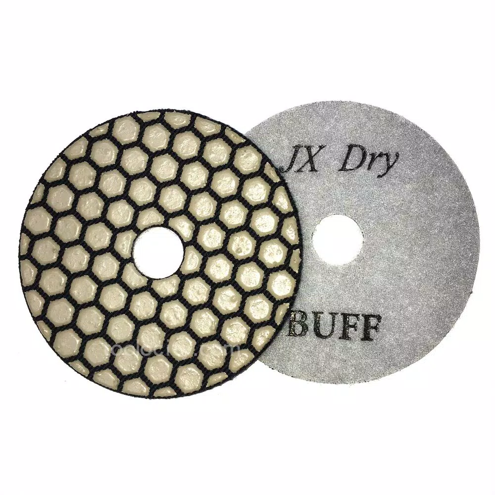Unbranded JX 4 in. Dry Diamond Polishing Pads Set, 8-Piece Grit Range with White Buff