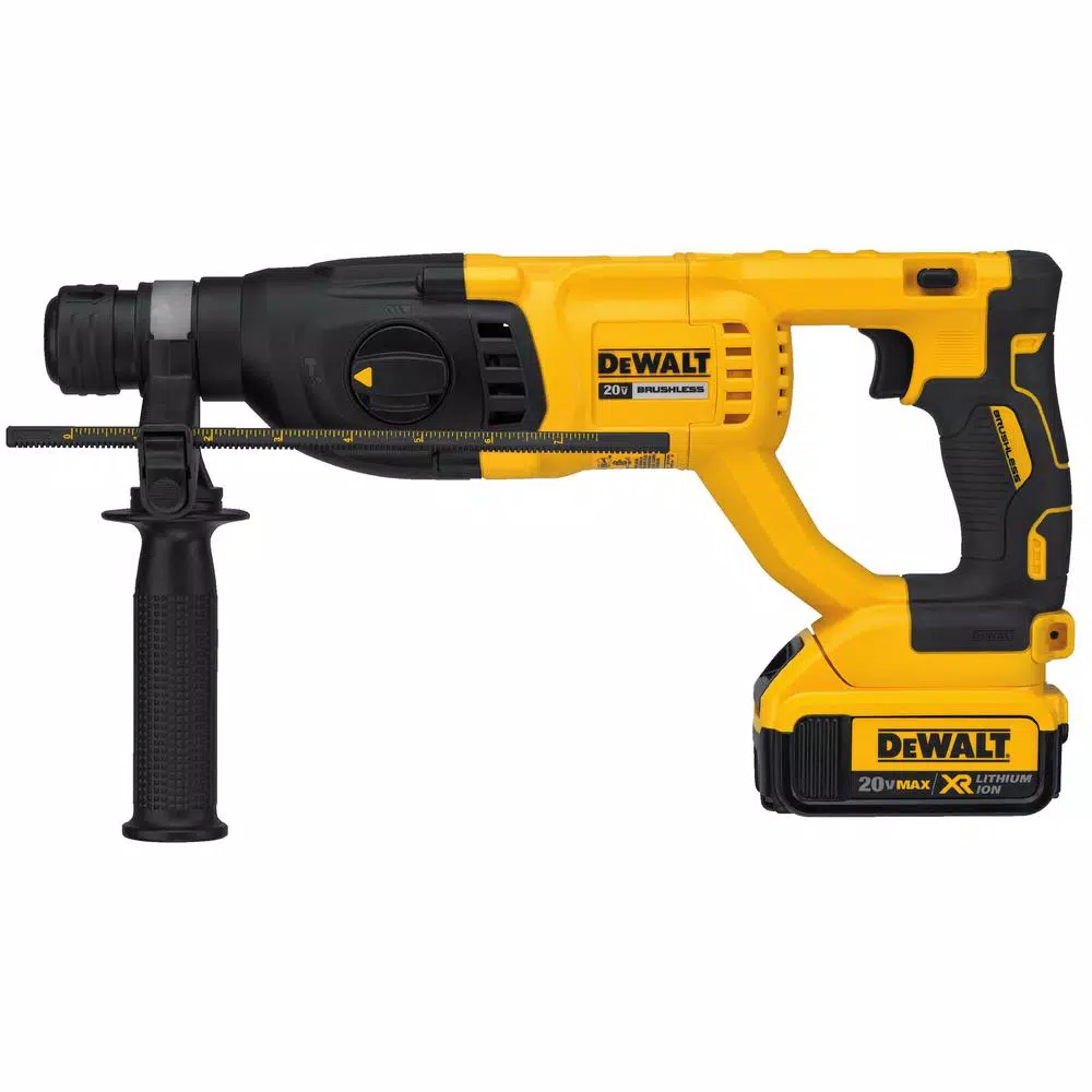 DEWALT 20V MAX XR Brushless 1 in. SDS Plus D-Handle Rotary Hammer Kit with (2) 4 Ah Batteries & Impact Driver