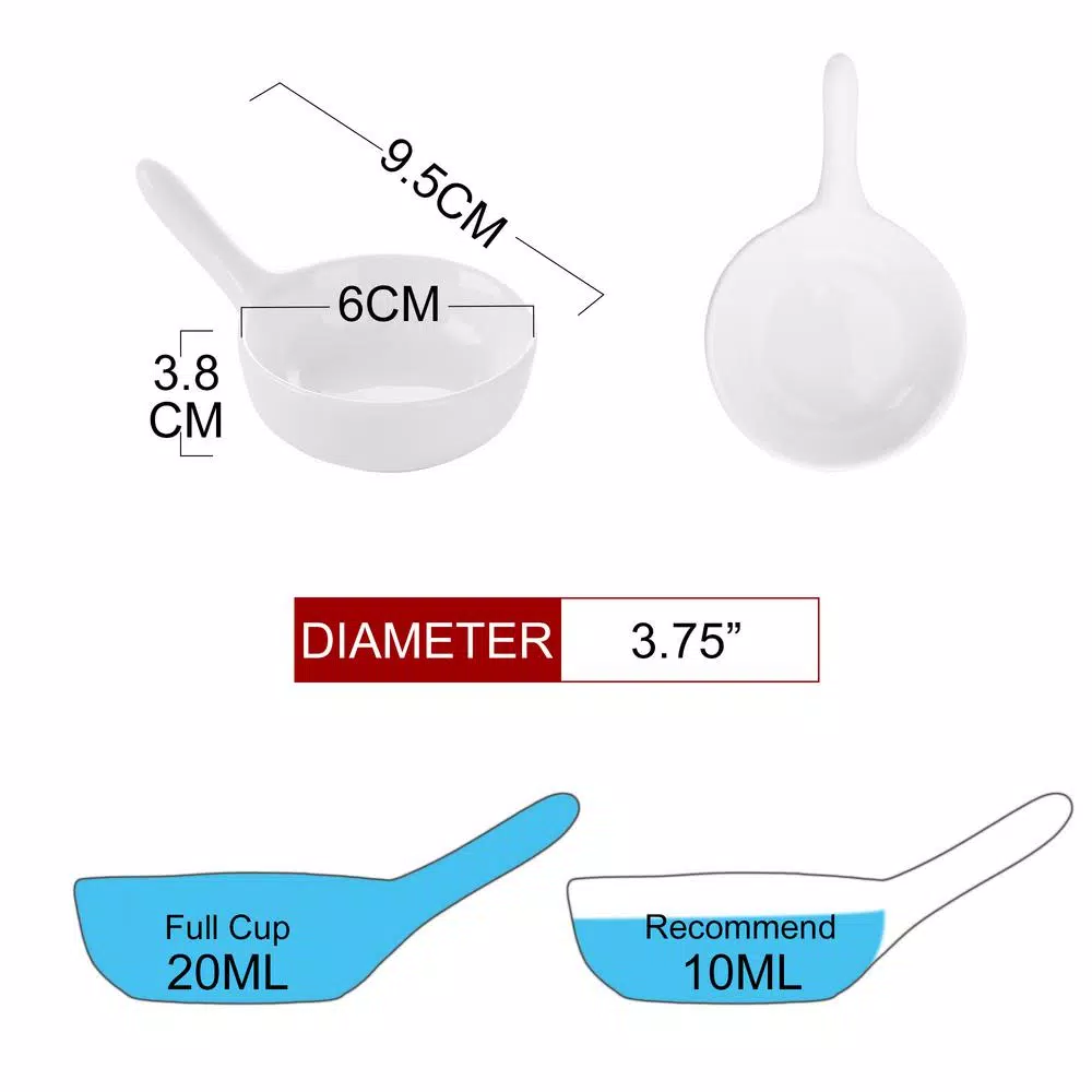 MALACASA 3.75 in. White Porcelain Ramekins Set of 12 - Versatile Ceramic Serving Dishes