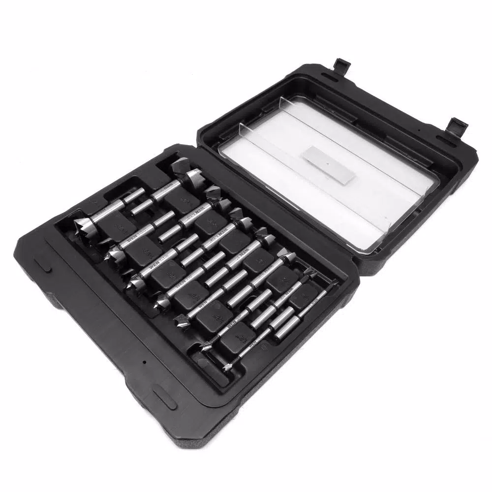 WEN 14-Piece Forstner Bit Set with Carrying Case, High Carbon Steel