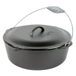 Lodge 7 Qt. Cast Iron Dutch Oven with Lid and Spiral Bail Handle thumbnail 1
