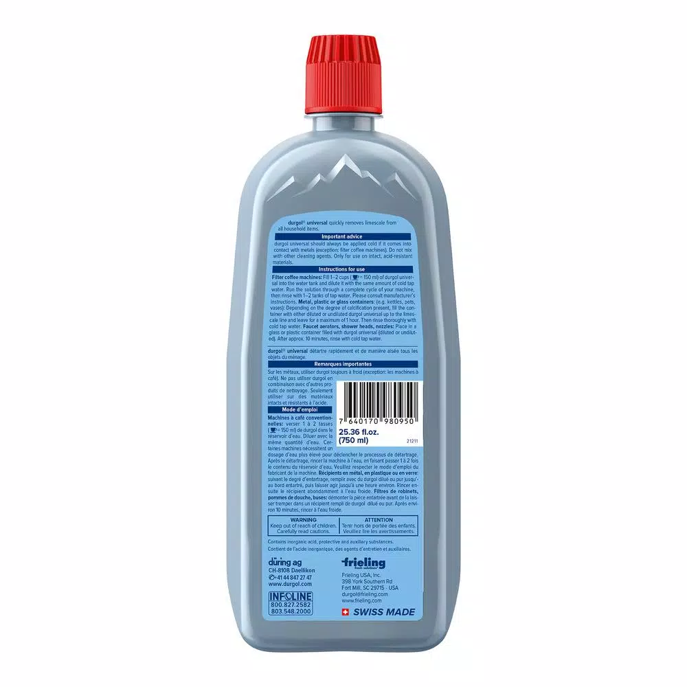Durgol Universal Clear Multi-Purpose Descaler and Decalcifier, 2-Pack