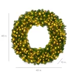 Best Choice Products 48 in. Pre-Lit LED Spruce Artificial Christmas Wreath with 200 Warm White Lights thumbnail 6