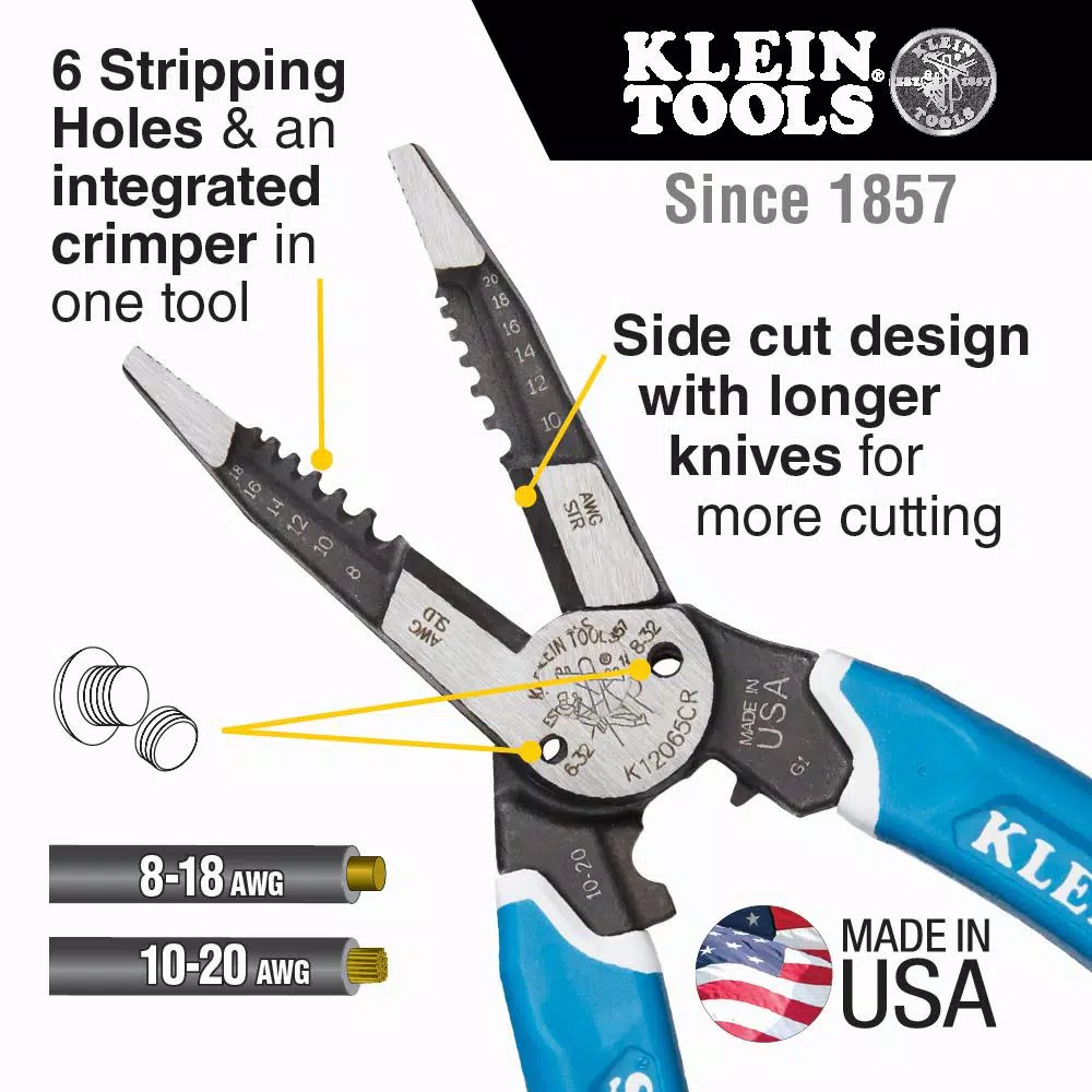 Klein Tools Klein-Kurve Heavy-Duty Wire Stripper Crimper Multi-Tool