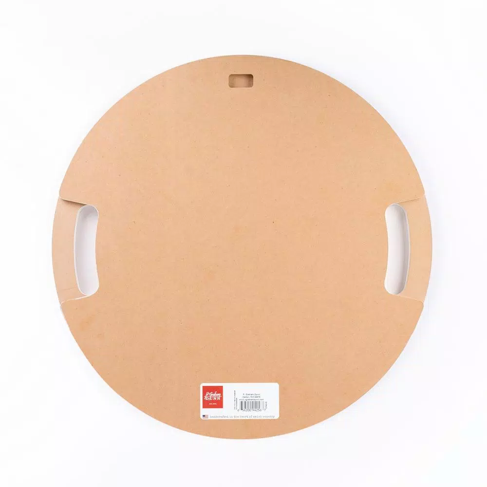 P Graham Dunn White Give Us This Day Decorative Round Wood Tray