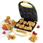 Nostalgia MyMini Circus Animal Waffle Maker, 4-Shape Yellow Waffle Iron thumbnail 3