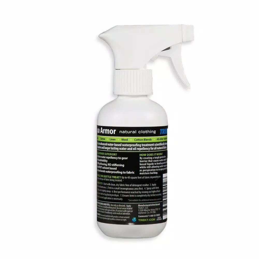 Trek7 Aqua Armor 8 oz. Fabric Waterproofing Spray for Natural Clothing