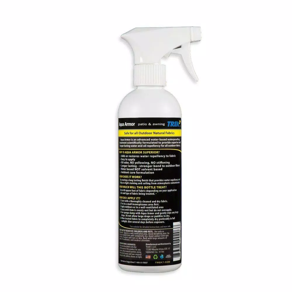 Trek7 Aqua Armor 16 oz. Fabric Waterproofing Spray for Patio Furniture, Cushions, and Awnings