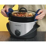 Hamilton Beach 4 Qt. Black Chrome Slow Cooker with 3 Heat Settings and Glass Lid thumbnail 2