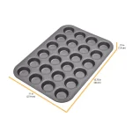 Chicago Metallic Mini Muffin Pan, 24-Cup Non-Stick Aluminized Steel Bakeware thumbnail 3