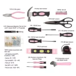 Stalwart 123-Piece Heat Treated Pink Tool Set with 600D Oxford Cloth Carrying Bag thumbnail 4