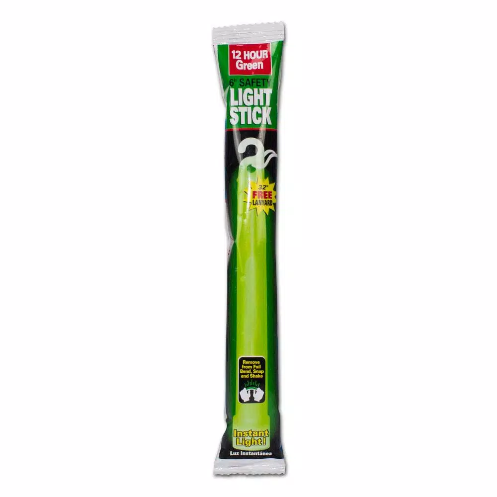 Ready America 12-Hour Green Safety Light Sticks, 48-Pack - Waterproof Chemical Glow Sticks for Emergency Kits
