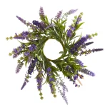 Nearly Natural 16 in. Lavender Wreath and 12 in. Lavender Arrangement Set of 2 thumbnail 3