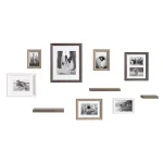 Kate and Laurel Bordeaux Rustic Farmhouse Gallery Wall Frame and Shelf Set, 10-Piece Multi/Gray Wood Collection thumbnail 2
