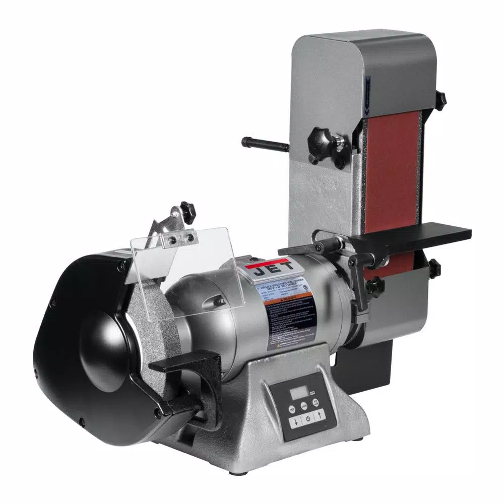 Jet IBGB-436VS Variable Speed 8 in. Industrial Grinder and 4 in. x 36 in. Belt Sander, 1HP, 115V