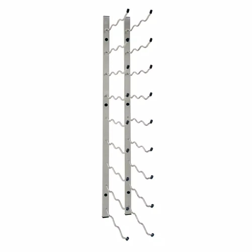 Epicureanist 27-Bottle Metal Wall-Mounted Wine Rack - Nickel Finish