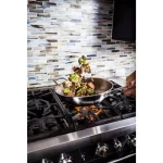 Swiss Diamond Premium Clad 7.9 Qt. Stainless Steel Wok with Tempered Glass Lid thumbnail 2