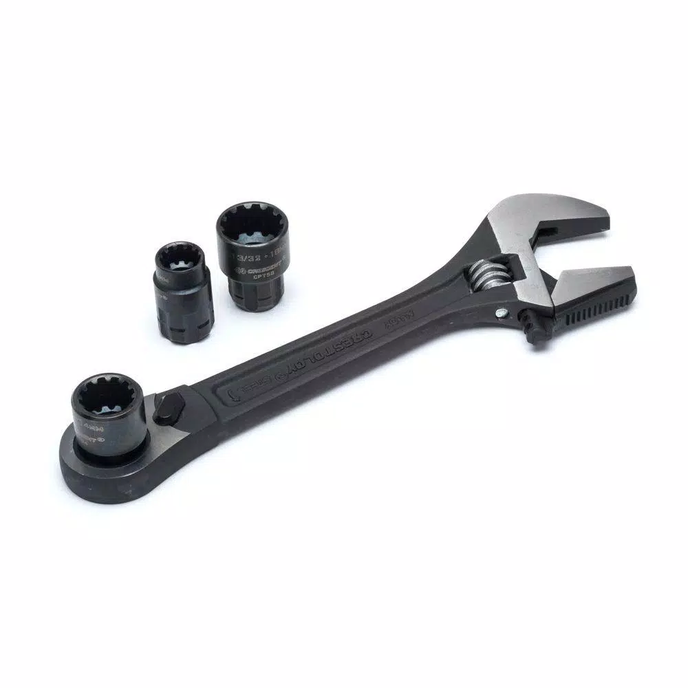 Crescent 11-Piece 3/8 in. Drive Pass-Thru Adjustable Wrench Set with Universal Sockets