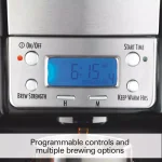 Hamilton Beach BrewStation 12-Cup Drip Coffee Maker with Internal Tank, Black/Stainless Look thumbnail 5