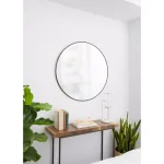 Umbra Hubba Round Contemporary Wall Mirror, Metallic Titanium, 34 in. thumbnail 7